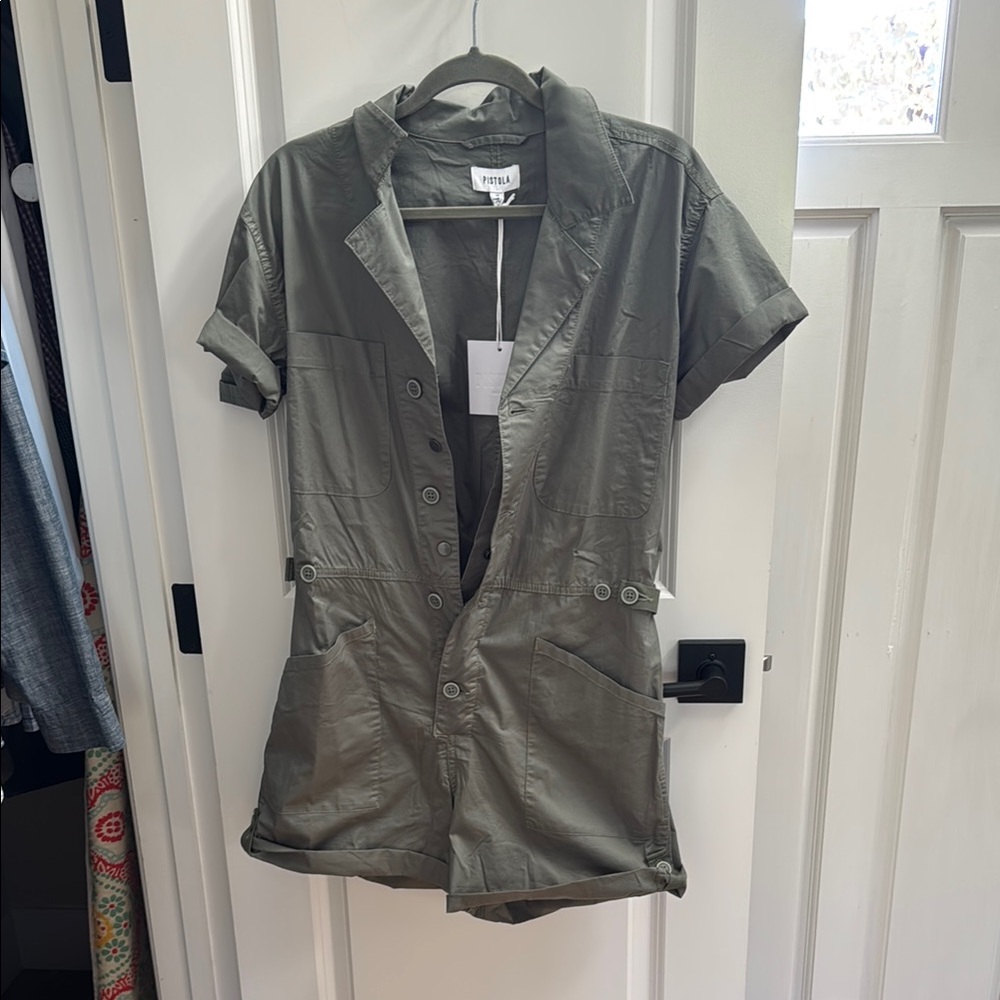 Pistola Green Utility Romper
